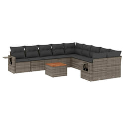 VidaXL 3224737 banc de jardin Rotin, Acier, Bois d'acacia