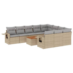 VidaXL 3224743 banc de jardin Rotin, Acier, Bois d'acacia