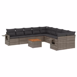 VidaXL 3224744, Gris foncé, Rotin, Acier, Bois d'acacia, 110 kg, Adultes et enfants, 550 mm, 550 mm