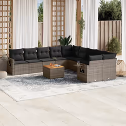 VidaXL 3224744 banc de jardin Rotin, Acier, Bois d'acacia