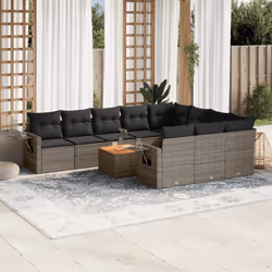VidaXL 3224746 banc de jardin Rotin, Acier, Bois d'acacia