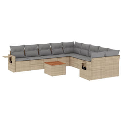 VidaXL 3224757 banc de jardin Rotin, Acier, Bois d'acacia