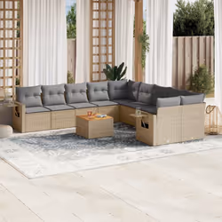 VidaXL 3224757 banc de jardin Rotin, Acier, Bois d'acacia