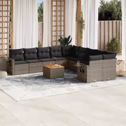 VidaXL 3224758 banc de jardin Rotin, Acier, Bois d'acacia