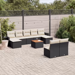 VidaXL 3224761 banc de jardin Rotin, Acier, Bois d'acacia