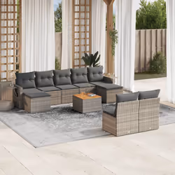 VidaXL 3224765 banc de jardin Rotin, Acier, Bois d'acacia