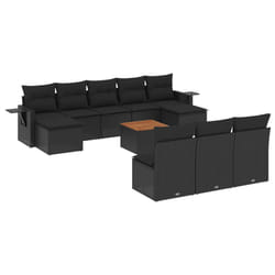 VidaXL 3224767 banc de jardin Rotin, Acier, Bois d'acacia