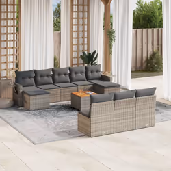 VidaXL 3224772 banc de jardin Rotin, Acier, Bois d'acacia