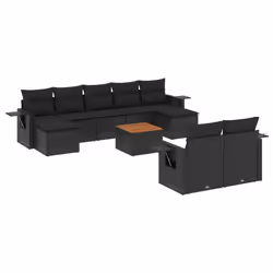 VidaXL 3224774, Noir, Rotin, Acier, Bois d'acacia, 110 kg, Adultes et enfants, 550 mm, 550 mm