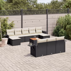 VidaXL 3224782 banc de jardin Rotin, Acier, Bois d'acacia