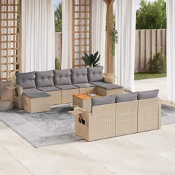 VidaXL 3224785 banc de jardin Rotin, Acier, Bois d'acacia