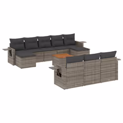 VidaXL 3224786, Gris foncé, Rotin, Acier, Bois d'acacia, 110 kg, Adultes et enfants, 550 mm, 550 mm