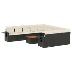 VidaXL 3224789 banc de jardin Rotin, Acier, Bois d'acacia