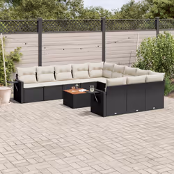 VidaXL 3224789 banc de jardin Rotin, Acier, Bois d'acacia
