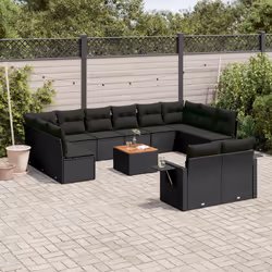 VidaXL 3224795 banc de jardin Rotin, Acier, Bois d'acacia