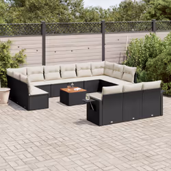 VidaXL 3224803 banc de jardin Rotin, Acier, Bois d'acacia