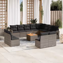 VidaXL 3224814 banc de jardin Rotin, Acier, Bois d'acacia