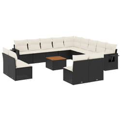 VidaXL 3224817 banc de jardin Rotin, Acier, Bois d'acacia