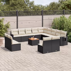 VidaXL 3224817 banc de jardin Rotin, Acier, Bois d'acacia