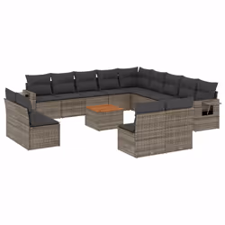 VidaXL 3224821, Gris foncé, Rotin, Acier, Bois d'acacia, 110 kg, Adultes et enfants, 550 mm, 550 mm