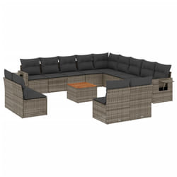 VidaXL 3224821 banc de jardin Rotin, Acier, Bois d'acacia