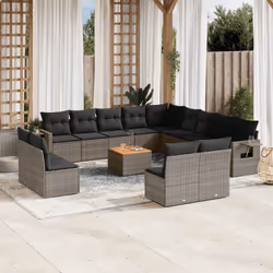 VidaXL 3224821 banc de jardin Rotin, Acier, Bois d'acacia