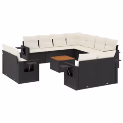VidaXL 3224824, Crème, Rotin, Acier, Bois d'acacia, 110 kg, Adultes et enfants, 550 mm, 550 mm