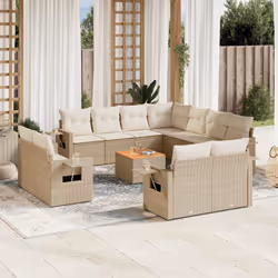 VidaXL 3224826 banc de jardin Rotin, Acier, Bois d'acacia