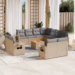 VidaXL 3224827 banc de jardin Rotin, Acier, Bois d'acacia