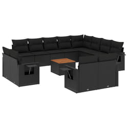 VidaXL 3224830 banc de jardin Rotin, Acier, Bois d'acacia