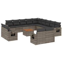 VidaXL 3224842 banc de jardin Rotin, Acier, Bois d'acacia