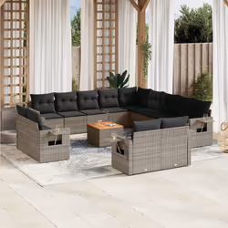VidaXL 3224842 banc de jardin Rotin, Acier, Bois d'acacia
