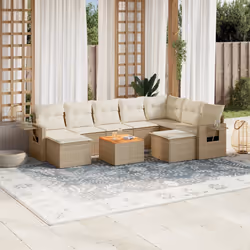 VidaXL 3224847 banc de jardin Rotin, Acier, Bois d'acacia