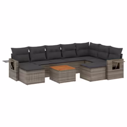 VidaXL 3224849, Gris foncé, Rotin, Acier, Bois d'acacia, 110 kg, Adultes et enfants, 550 mm, 550 mm