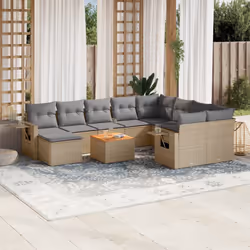 VidaXL 3224855 banc de jardin Rotin, Acier, Bois d'acacia