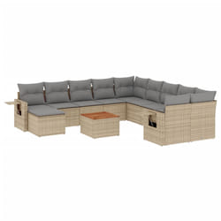 VidaXL 3224862 banc de jardin Rotin, Acier, Bois d'acacia