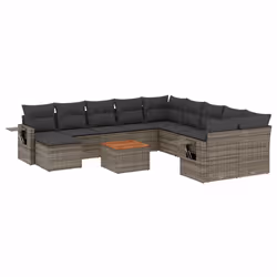 VidaXL 3224863, Gris foncé, Rotin, Acier, Bois d'acacia, 110 kg, Adultes et enfants, 550 mm, 550 mm