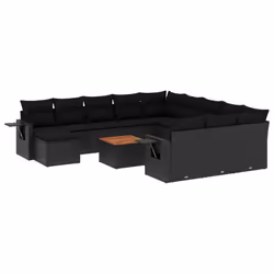VidaXL 3224865, Noir, Rotin, Acier, Bois d'acacia, 110 kg, Adultes et enfants, 550 mm, 550 mm