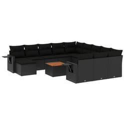 VidaXL 3224865 banc de jardin Rotin, Acier, Bois d'acacia