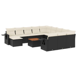 VidaXL 3224866 banc de jardin Rotin, Acier, Bois d'acacia