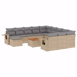 VidaXL 3224869, Gris clair, Rotin, Acier, Bois d'acacia, 110 kg, Adultes et enfants, 550 mm, 550 mm