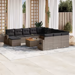 VidaXL 3224870 banc de jardin Rotin, Acier, Bois d'acacia