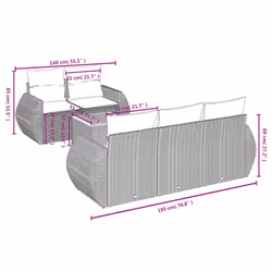 VidaXL 3224886 ensemble de meubles de jardin - Vue supplémentaire 7