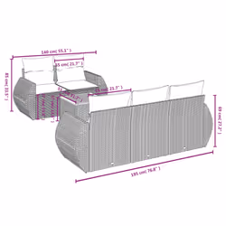 VidaXL 3224887 ensemble de meubles de jardin - Vue supplémentaire 7