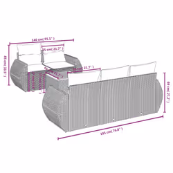 VidaXL 3224889 ensemble de meubles de jardin - Vue supplémentaire 7