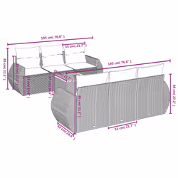 VidaXL 3224893 ensemble de meubles de jardin - Vue supplémentaire 7