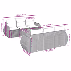 VidaXL 3224897 ensemble de meubles de jardin - Vue supplémentaire 7