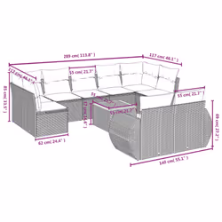 VidaXL 3225156 ensemble de meubles de jardin - Vue supplémentaire 8