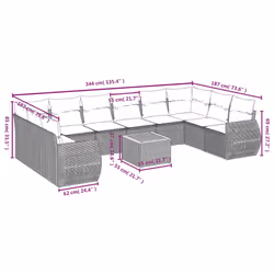 VidaXL 3225174 ensemble de meubles de jardin