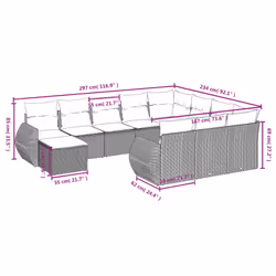 VidaXL 3225187 ensemble de meubles de jardin